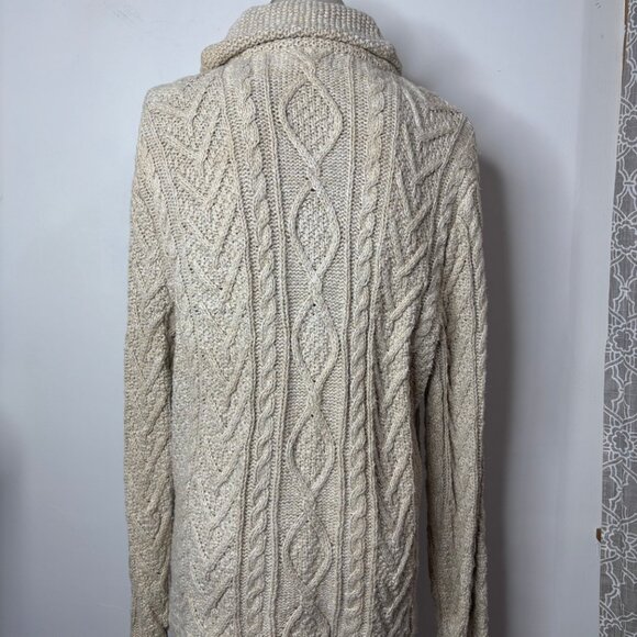 Ralph Lauren Denim & Supply Cable Knit Shawl Collar Cardigan Mens L Cotton Linen - Picture 8 of 16